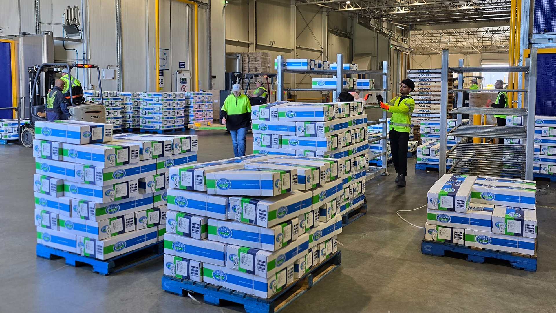 Manufacturing stock arranged for dispatch